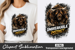 Unbreakable Instinct Bison Clipart PNG Product Image 1