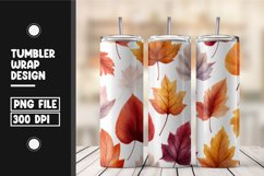 Fall autumn leaves tumbler wrap design Product Image 1