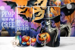 People Give Me The Creeps Halloween Tumbler Wrap Product Image 1