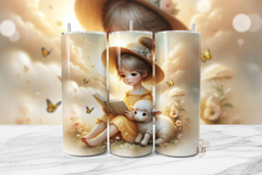Golden Summer Lamb Tumbler Wrap PNG Product Image 1