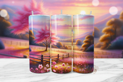 Meadow Sunset Tumbler Wrap PNG Product Image 1