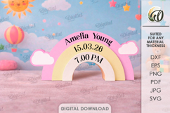 New Baby Gifts Bundle Laser Cut. Baby Birth Stats Decor SVG Product Image 4