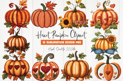 Heart Pumpkin Clipart Product Image 1