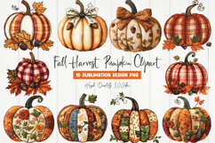 Fall Harvest Pumpkin Clipart Product Image 1