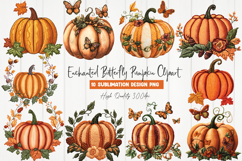 Enchanted Butterfly Pumpkin Clipart Product Image 1