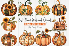 Rustic Floral Patchwork Clipart Product Image 1
