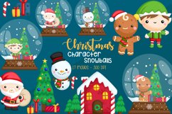 Christmas Character Clipart - Snow Globe Clip Art Product Image 1