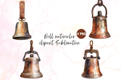 Bell watercolor cipart Sublimation Product Image 1