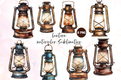 Lantern watercolor Sublimation Product Image 1