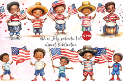 4th of July patriotic kids clipart sublimation Product Image 1