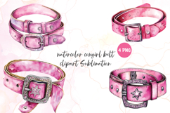 Watercolor cowgirl belt clipart sublimation Product Image 1