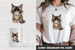 Grumpy cat clipart sublimation png Product Image 1
