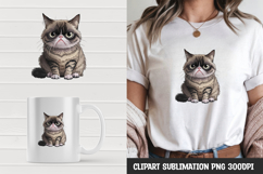 Grumpy cat clipart sublimation png Product Image 1
