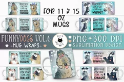 Funny Dog Mug Wraps Vol 6 | Dog Mug Designs Product Image 1