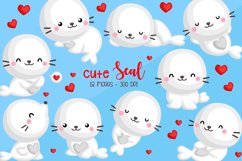 Cute Seal Clipart - Cute Arctic Animal Clip Art Product Image 1