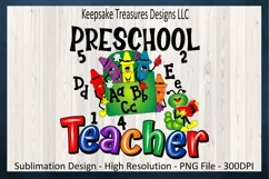 Back To School Teacher Tees, Preschool Teacher, PNG Product Image 1
