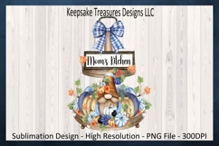 Mom&#039;s Kitchen, Fall Gnome Tiered Tray, Sublimation png Product Image 1