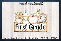 Back To School First Grade T-Shirt Sublimation Png Design Product Image 1
