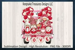 Happy Valentine's Day, Love Gnome PNG, Sublimation Design Product Image 1