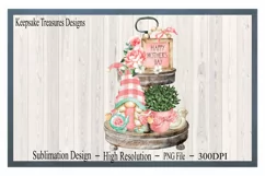 Happy Mother's Day, Gnome Tired Tray, PNG, Sublimation Product Image 1