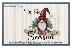 'Tis The Season, #2, Christmas, Gnome, Sublimation PNG Product Image 1