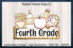 Fourth Grade Back to School T-Shirt Png Design Sublimation Product Image 1