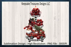 Santa Claus Vintage Truck Tiered Tray, Sublimation PNG Product Image 1