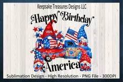 Happy Birthday America, 4th of July Gnome Truck Product Image 1