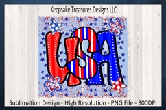 USA Patriotic Brush Stroke, Sublimation T-Shirt Png Design Product Image 1