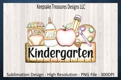 Kindergarten Back To School Sublimation T-Shirt Png Design Product Image 1