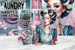 Sarcastic & Sassy Retro Housewife Tumbler Wrap Product Image 1