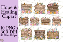 Floral Hope and Healing Inspirational Sympathy Quotes Product Image 1