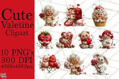 Valentine PNG Clipart | Valentines Day Characters Product Image 1