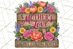Mom Png | Mama Quotes | Rustic Floral Wood Signs PNG Product Image 11