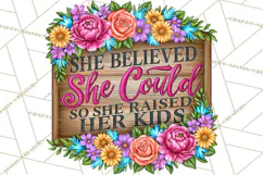 Mom Png | Mama Quotes | Rustic Floral Wood Signs PNG Product Image 2