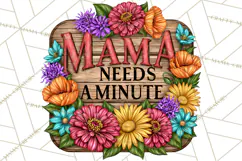 Mom Png | Mama Quotes | Rustic Floral Wood Signs PNG Product Image 3