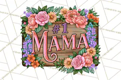 Mom Png | Mama Quotes | Rustic Floral Wood Signs PNG Product Image 3