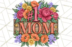 Mom Png | Mama Quotes | Rustic Floral Wood Signs PNG Product Image 4