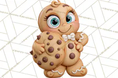 Gingerbread Christmas Clipart PNG, Cute Cocoa Characters Product Image 8