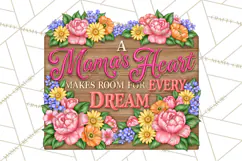 Mom Png | Mama Quotes | Rustic Floral Wood Signs PNG Product Image 5