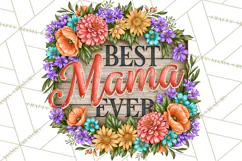 Mom Png | Mama Quotes | Rustic Floral Wood Signs PNG Product Image 7
