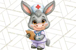 Farm Animal Nurse Clipart PNG | Nursing Sublimation Product Image 8