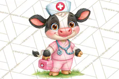 Farm Animal Nurse Clipart PNG | Nursing Sublimation Product Image 8
