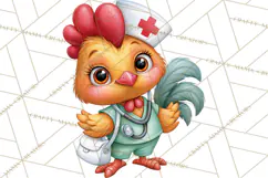 Farm Animal Nurse Clipart PNG | Nursing Sublimation Product Image 9