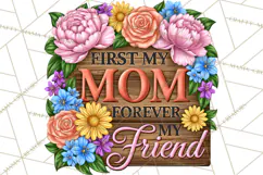 Mom Png | Mama Quotes | Rustic Floral Wood Signs PNG Product Image 10