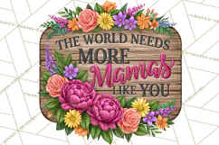 Mom Png | Mama Quotes | Rustic Floral Wood Signs PNG Product Image 10