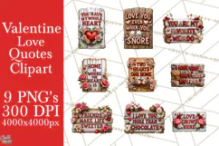 Valentine PNG Clipart | Valentines Day | Love Quotes Product Image 1