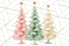 Vintage Pinkmas Props Clipart PNG Retro Ornament Graphic Product Image 9