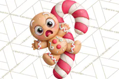 Gingerbread Christmas Clipart PNG, Cute Cocoa Characters Product Image 10