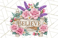 Beautiful Blooms Inspirational Floral PNG Clipart Product Image 7
